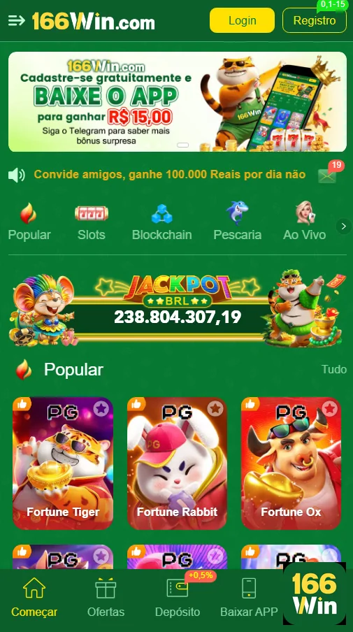 Jogador utilizando o app do cassino 166win em smartphone.